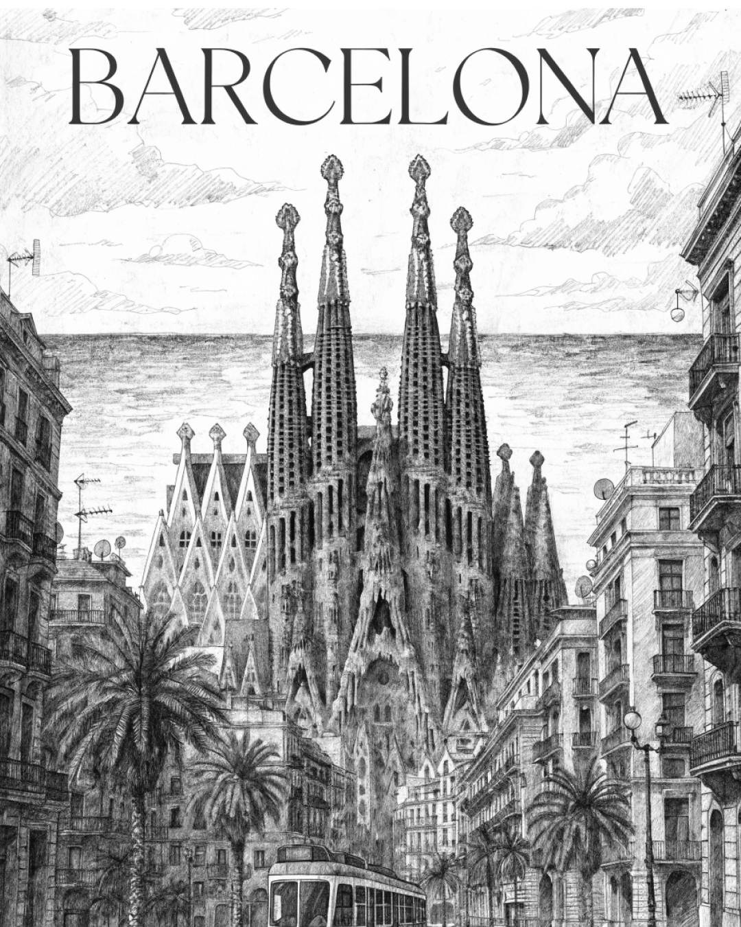 Illustrer Barcelone dans differents styles